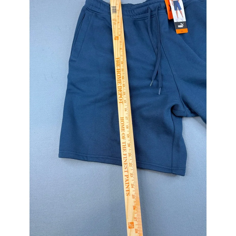 Puma Shorts Mens XXL Blue Sweat Fleece Athletic Gym‎ Casual New